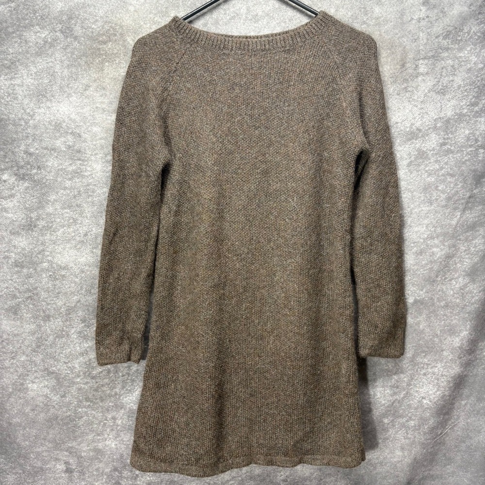 Hesperios Taupe 100% Baby Alpaca Tunic Sweater Women's S Soft Quiet Luxury Cozy